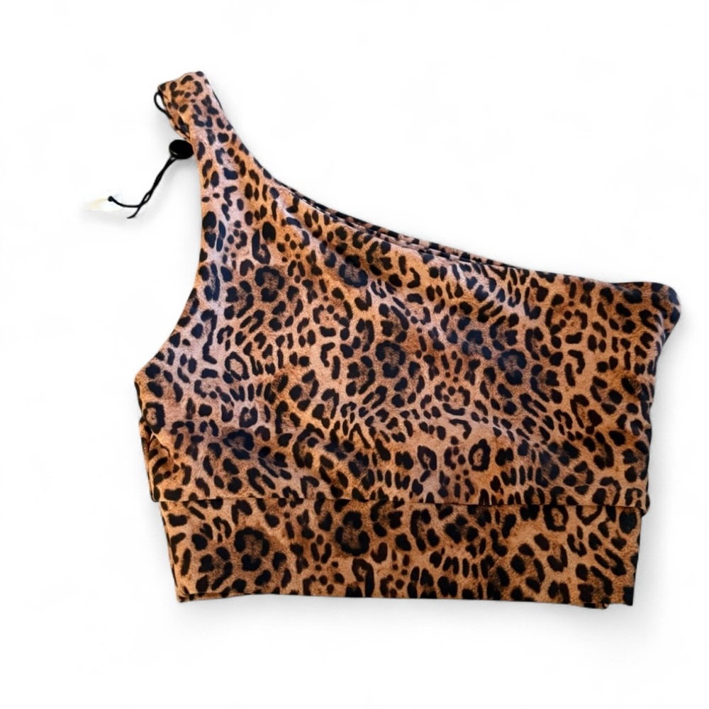 SKATIE Cheetah One Shoulder Top Size XS NWT